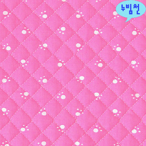 면혼방 누빔천 핑크바탕흰발바닥-2006천도매몰