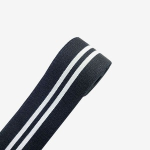 고탄력 허리고무밴드40mm-블랙+흰색두줄(16-318)천도매몰